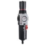 Filtro/Regulador, 3/4  NPT, vaso de policarbonato con guarda, dren automático, 40µ (micrones), rango de ajuste 4 a 145 psi, con manómetro, con alivio, Pmax 145 psi, IMI Norgren.