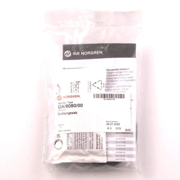 IMI Norgren QA/8080/00 Juego de reparación para cilindro neumatico ISO de 80mm - Frente