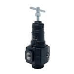 Regulador de presión, 1/2 NPT, con manija T metálica, rango de ajuste 4 a 145 psi, Pmax 300 psi, sin manómetro, con alivio, serie Excelon 74, IMI Norgren.