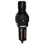 Filtro/Regulador, 1/2  NPT, vaso metálico, dren automático, 40µ (micrones), rango de ajuste 4 a 145 psi, con manómetro, con alivio, Pmax 246 psi, serie Excelon 74, IMI Norgren.