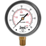 Manómetro 2-1/2  x 1/4 Inferior 0-3000 psi puntero estabilizador